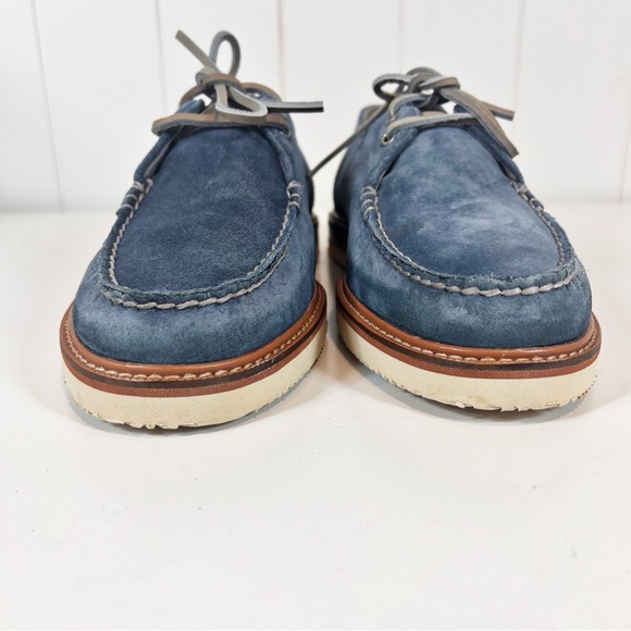 Sperry Gold Cup Cheshire Captain's Oxford Suede Blue Mens 10 Preppy Classicic - Picture 2 of 9